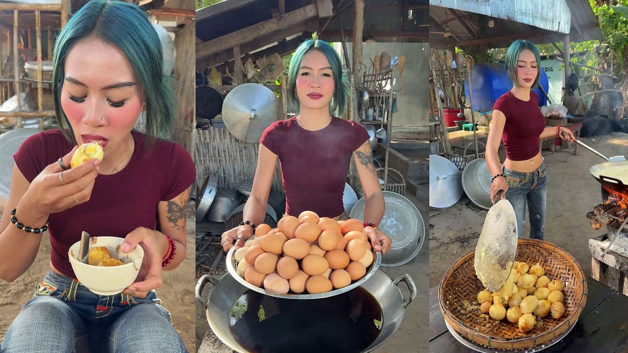 Amazing cooking deep fried egg recipe