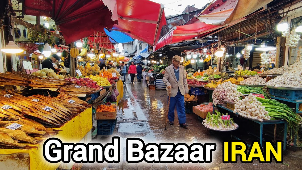 Rasht Grand Bazaar, Traditional and tourist market in Iran.بازار بزرگ رشت