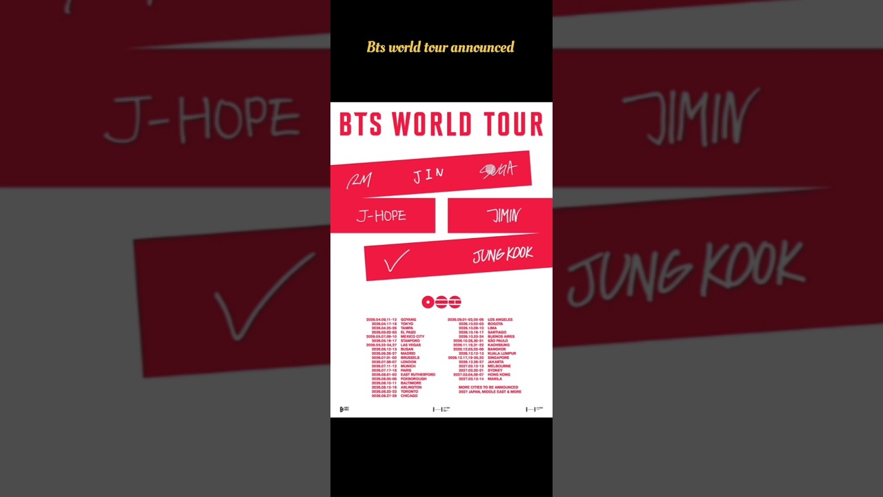 BTS world tour announced 🥺🤍🫶 
