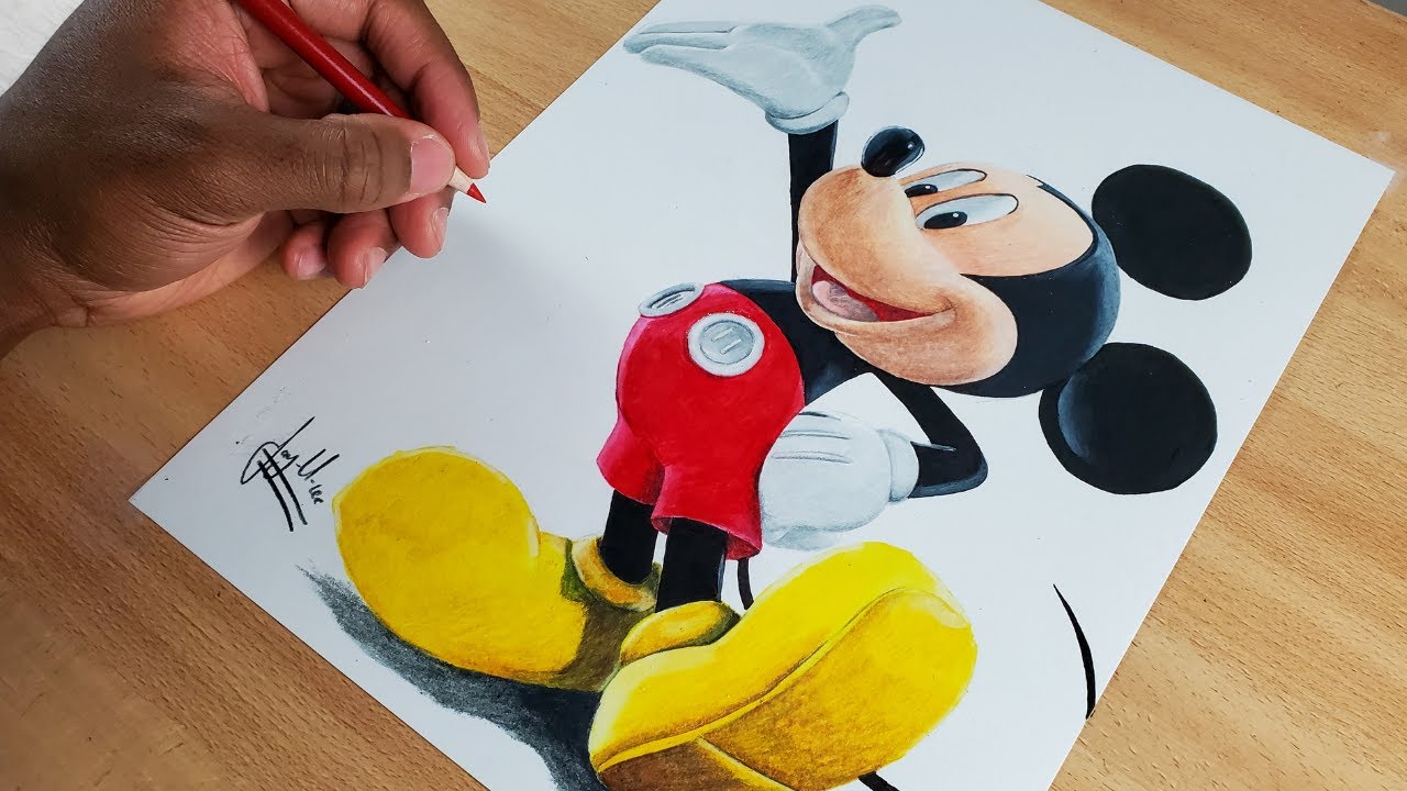 Drawing Mickey Mouse - Timelapse