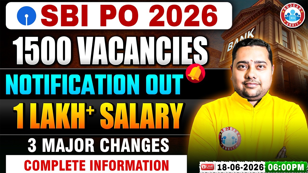 SBI PO 2026 Notification Out | SBI PO 2026 Detailed Notification Out | 1500 Vacancies | Full Details