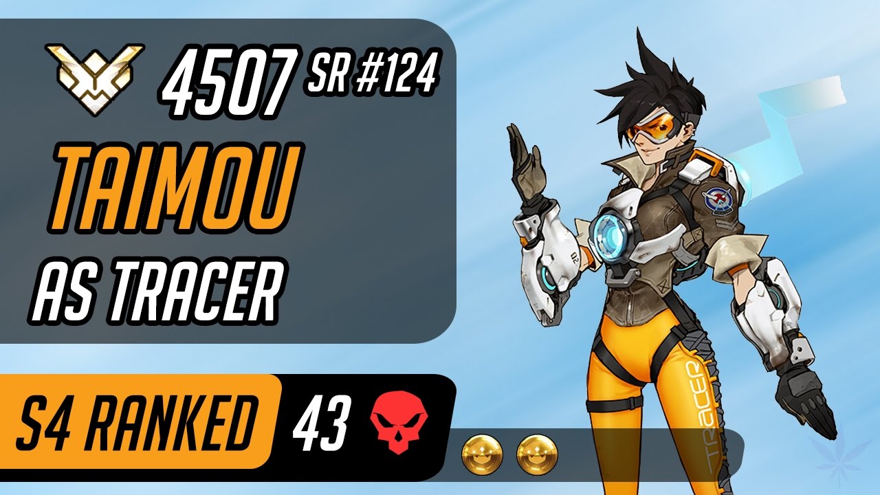 Taimou as Tracer & Junkrat in Hanamura [Season 4 - Grandmaster - 43 eliminations - 4507SR - Rank124]