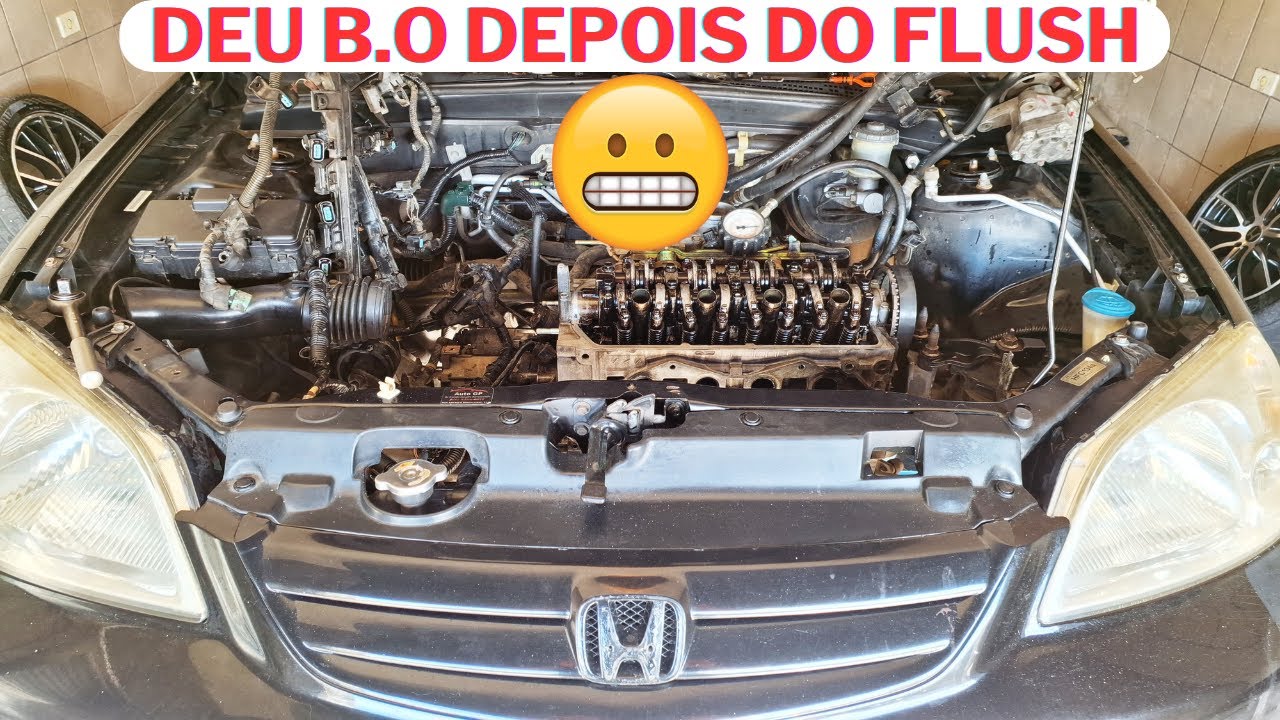 Honda Civic 2001 c/ 286.000 Km - Motor Retificado e Deu B.O no Processo de Flush 😱😱