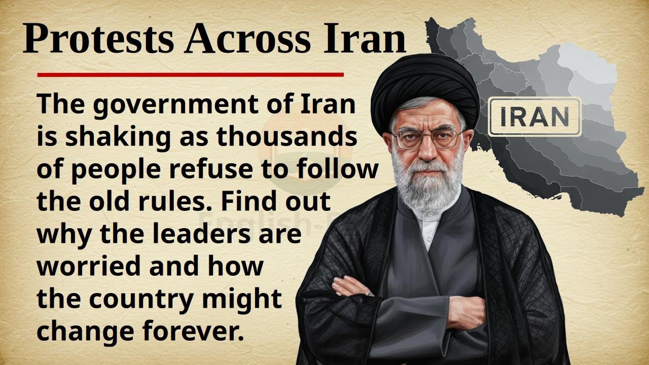 Protests Across Iran || 🇮🇷✊ Learn English Through Story Level 2 || Graded Reader 🎧