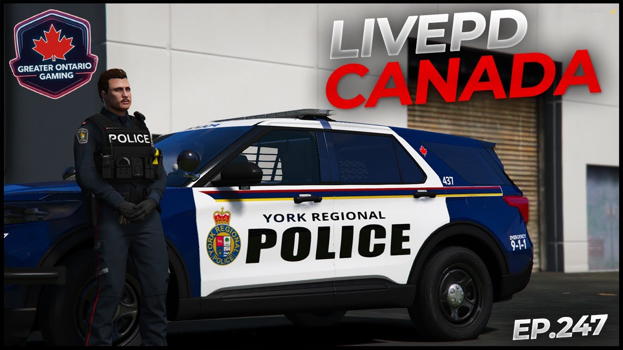 #FiveM #LivePD Canada Greater Ontario Gaming | York Regional Police Make An Arrest After Pursuit!