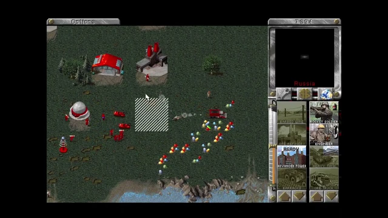 Command and Conquer: Red Alert - Skirmish - Island Wars - Soviets, 4 Teams, Hard