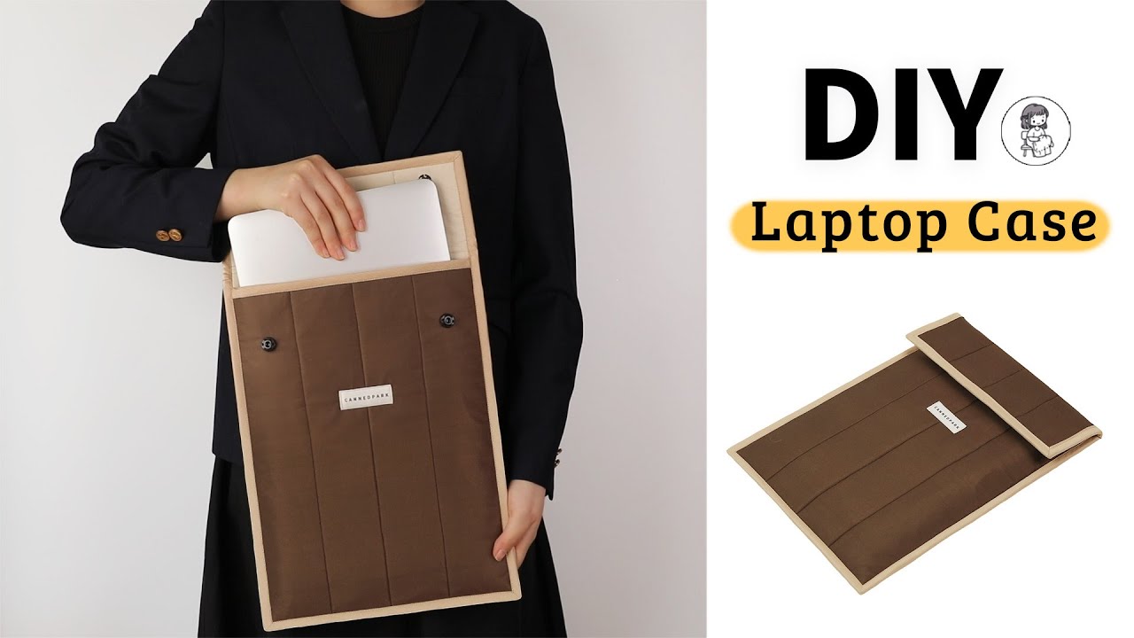 DIY Laptop Bag | NO Zipper Easy Sewing Tutorial