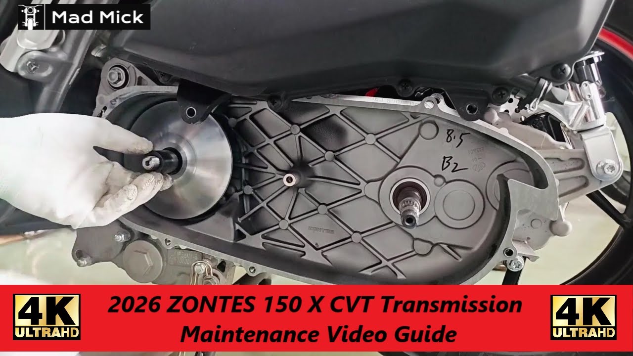 2026 ZONTES 150 X CVT Transmission Maintenance Video Guide