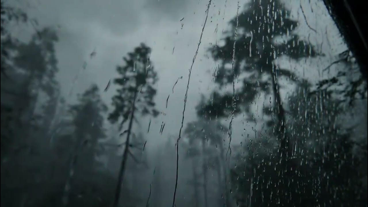 ⛈️ Heavy Rain on Window with Thunder — Rain on Window | ASMR Rain Sounds for Sleep & Relax