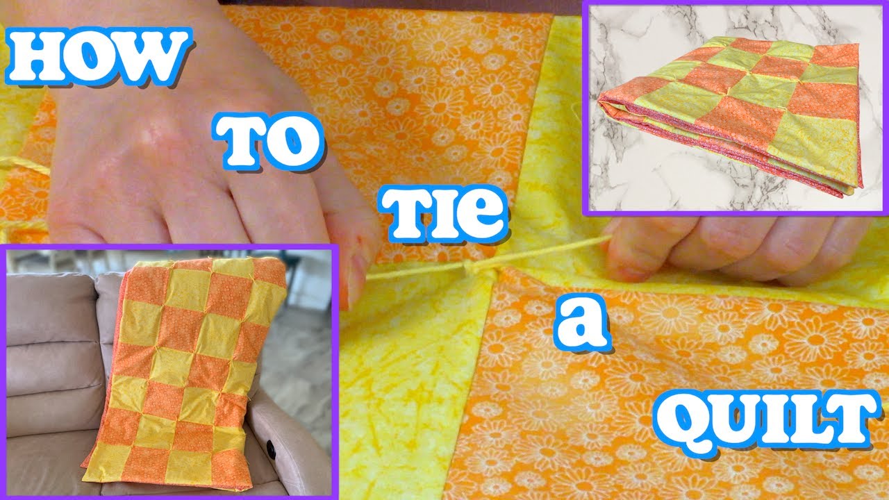 How To Tie A Quilt With Yarn | The Sewing Room Channel