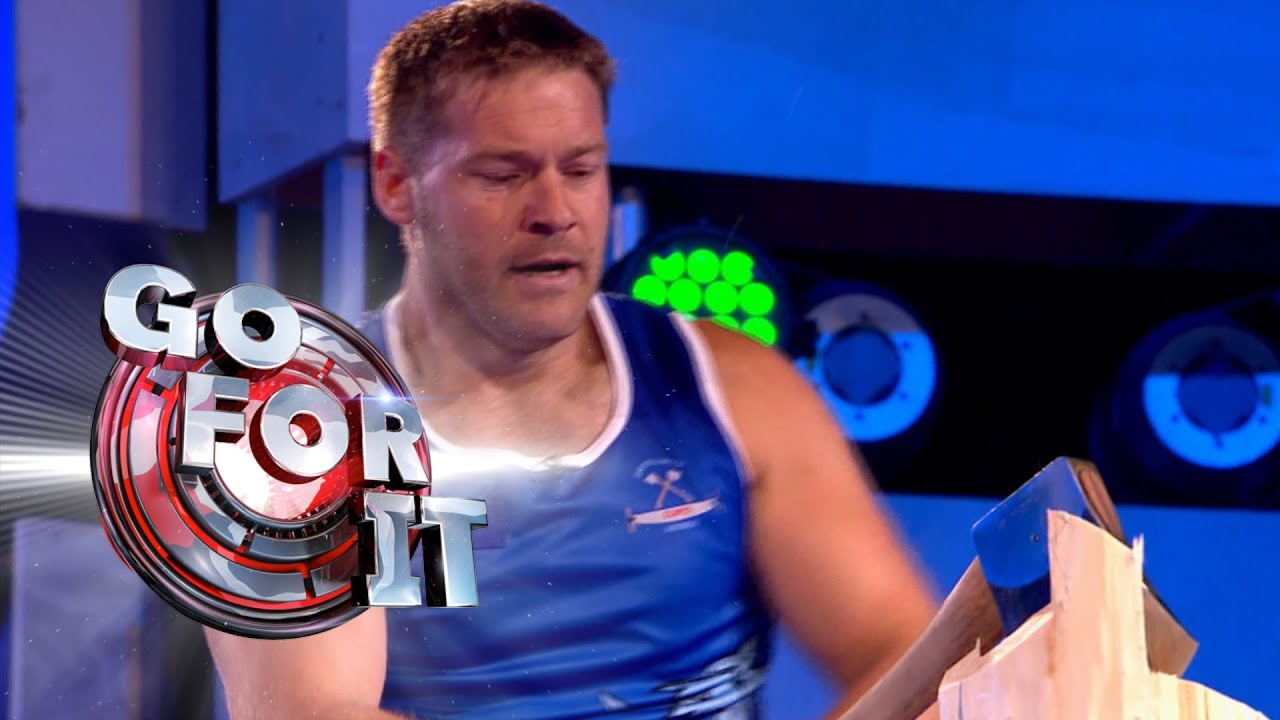 Log Chopping Challenge Pushes Elgan To the Limit! | Go For It