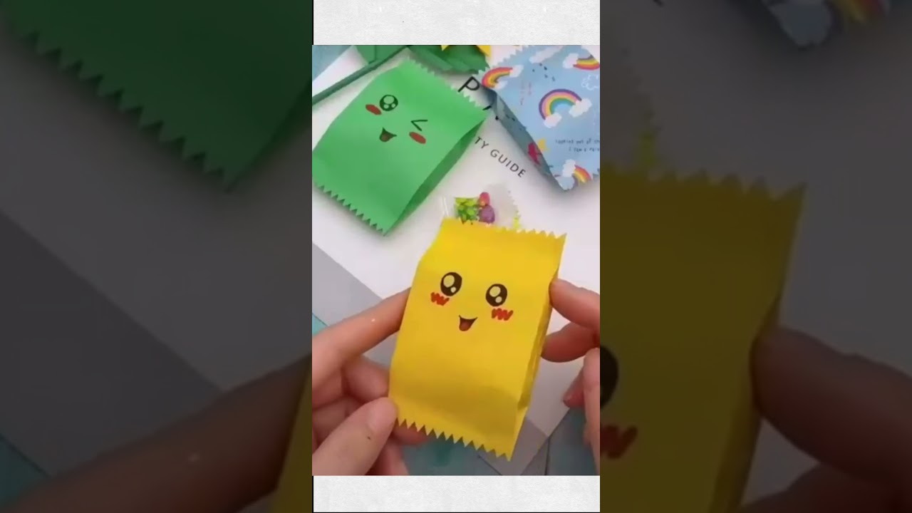 Let&rsquo;s make candy ~ Diy Using paper ~ Gift wrapping Ideas 💡 #shorts