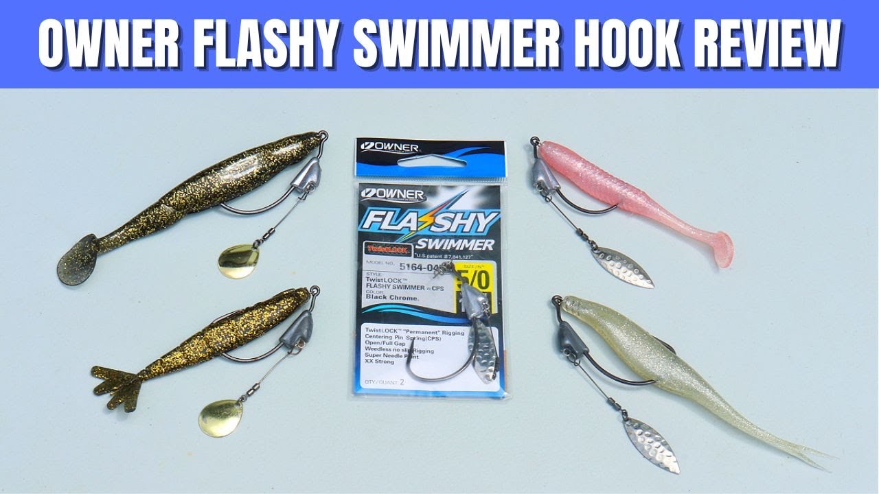 Owner Flashy Swimmer Weedless Weighted Rigging Hook Review