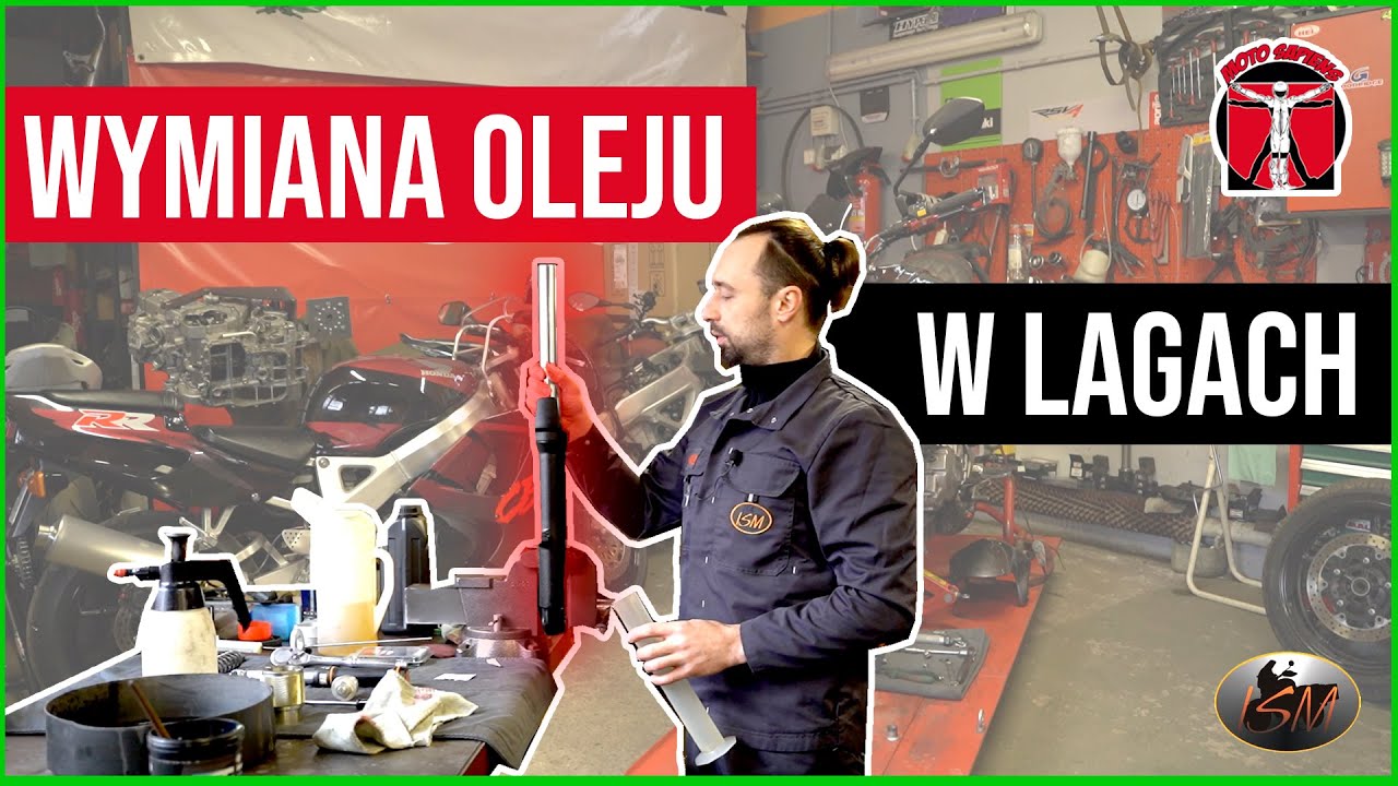 Wymiana oleju w lagach - serwisowy poradnik motocyklowy - zobacz jak to robi profesjonalista Tomek!