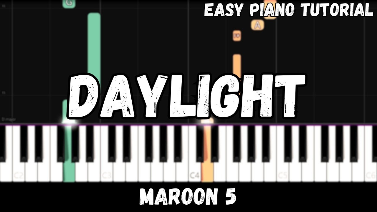 Maroon 5 - Daylight (Easy Piano Tutorial)