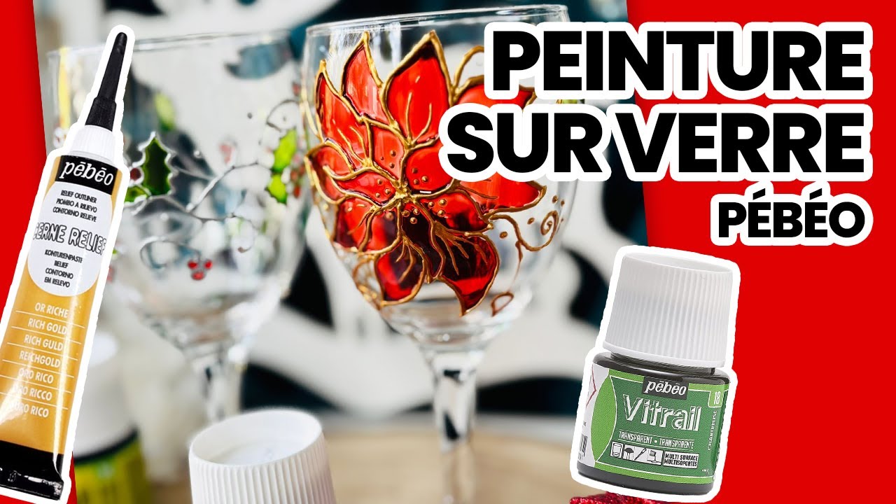 Décorer ses verres pour Noël avec la peinture Vitrail Pébéo