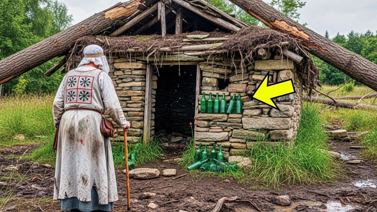 VIUDA ENFERMA compra una CABA&Ntilde;A ABANDONADA, encuentra FRASCOS ANTIGUOS en paredes que pueden&hellip;