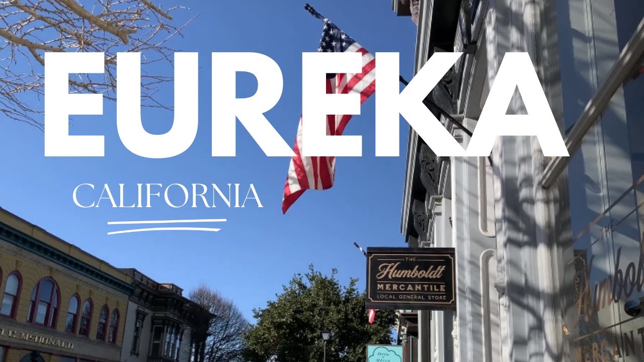 Old Town Eureka California, Victorian architecture. Driving and walking tour
