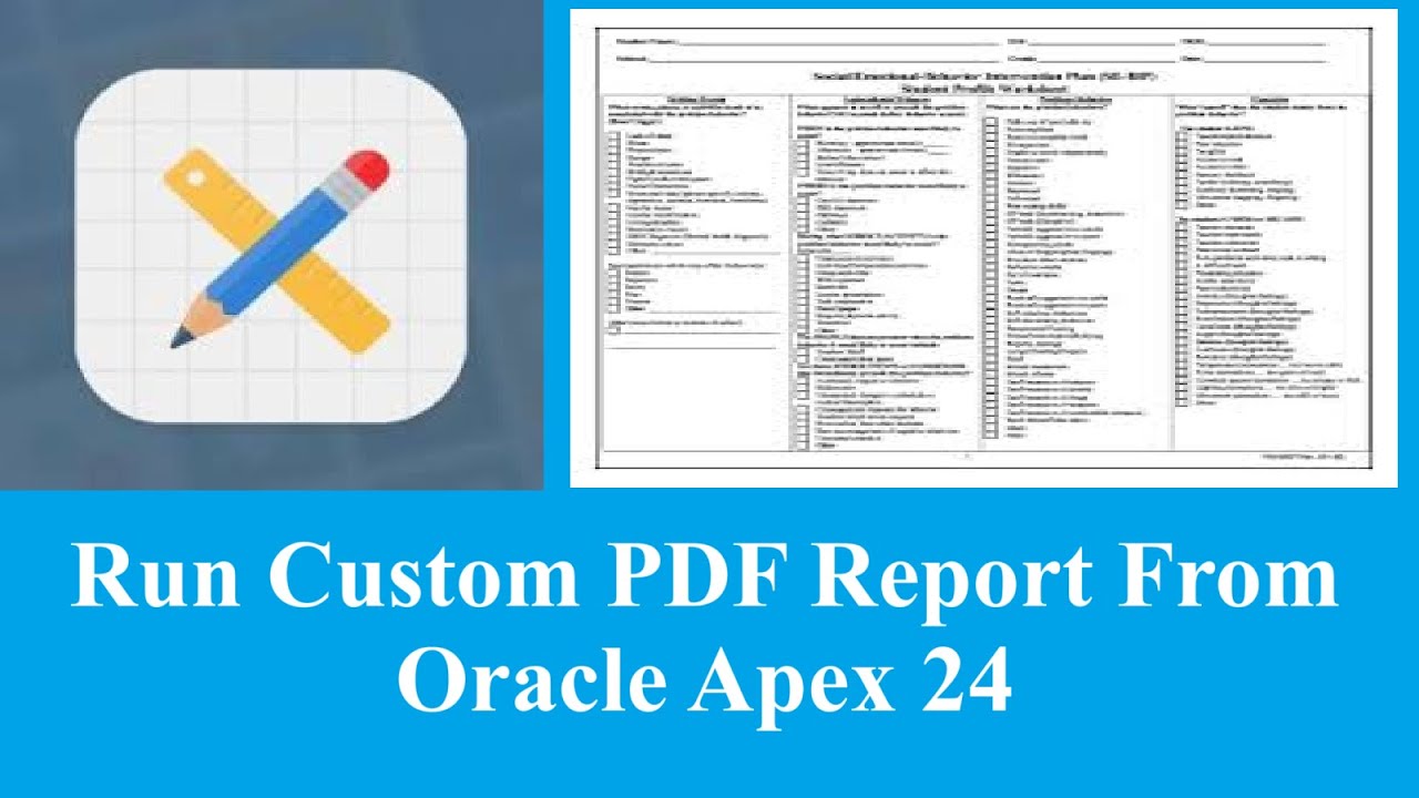 Oracle Apex- Run custom pdf report || Simple use of RTF template