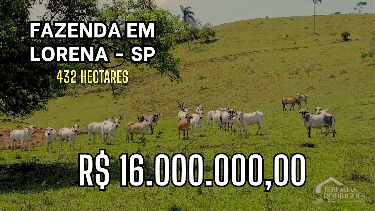 FAZENDA PARA PECUÁRIA EM LORENA-SP | R$21.000.000,00