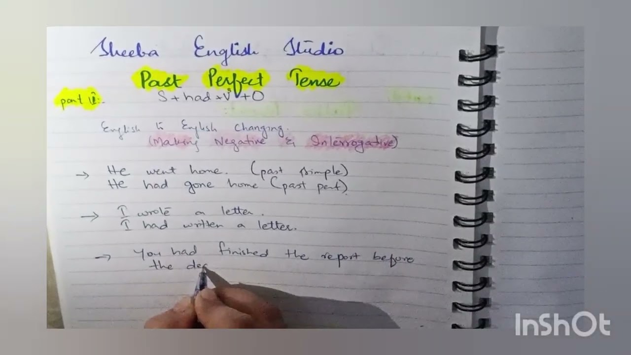 Past Perfect Tense (part II)Negative & Question Easy!#sheebaenglishstudio#easyenglisheveryday #ESL