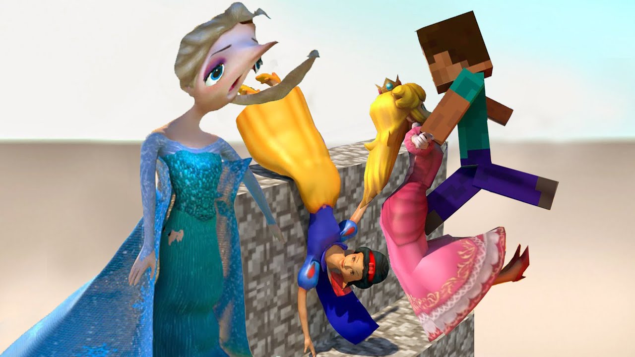 👑 Royal Jelly Race! 👑 With Princess Elsa, Peach, Snowhite, Daisy & Little Mermaid