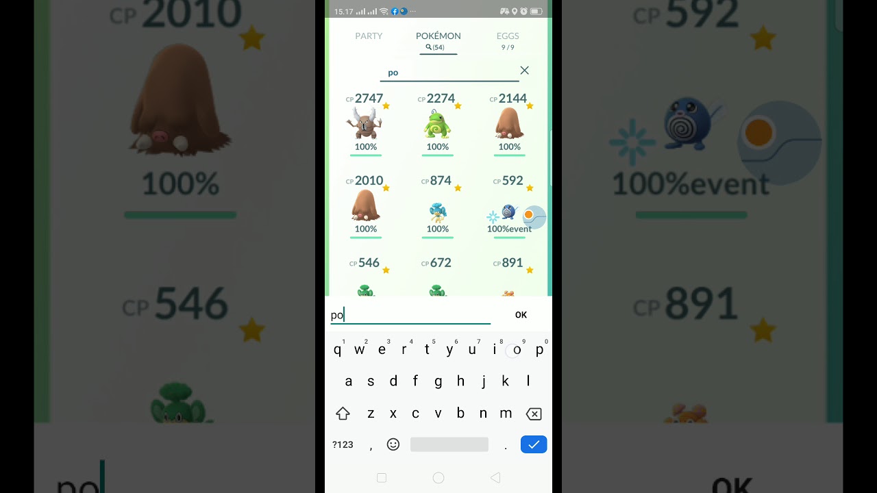 Evolve Poliwag Perfect IV Cp 769 lvl 35!!