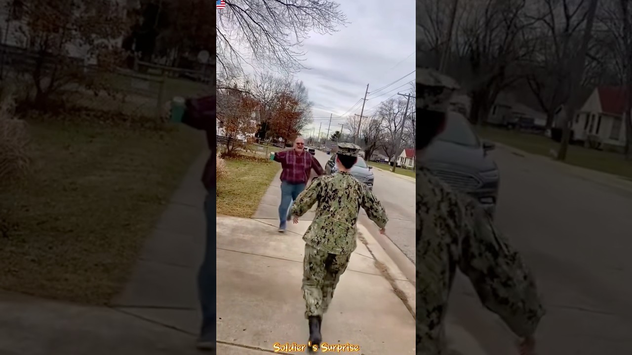 Soldiers coming home and surprise their family ❤️ #military #viral #feelings #soldier #welcomehome