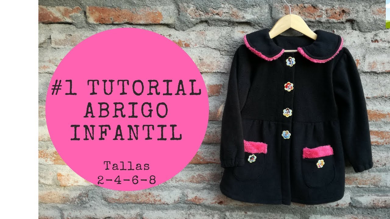 Patrón Abrigo Cuello Baby niña 👧 fácil. 1 de 3 ✔️