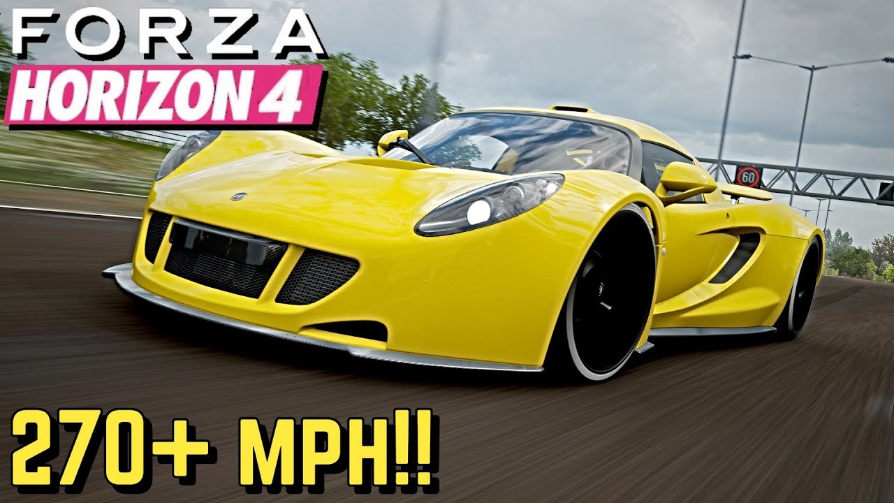 FORZA HORIZON 4 - обучающее видео по Hennessey Venom GT со скоростью более 270 миль в час!!