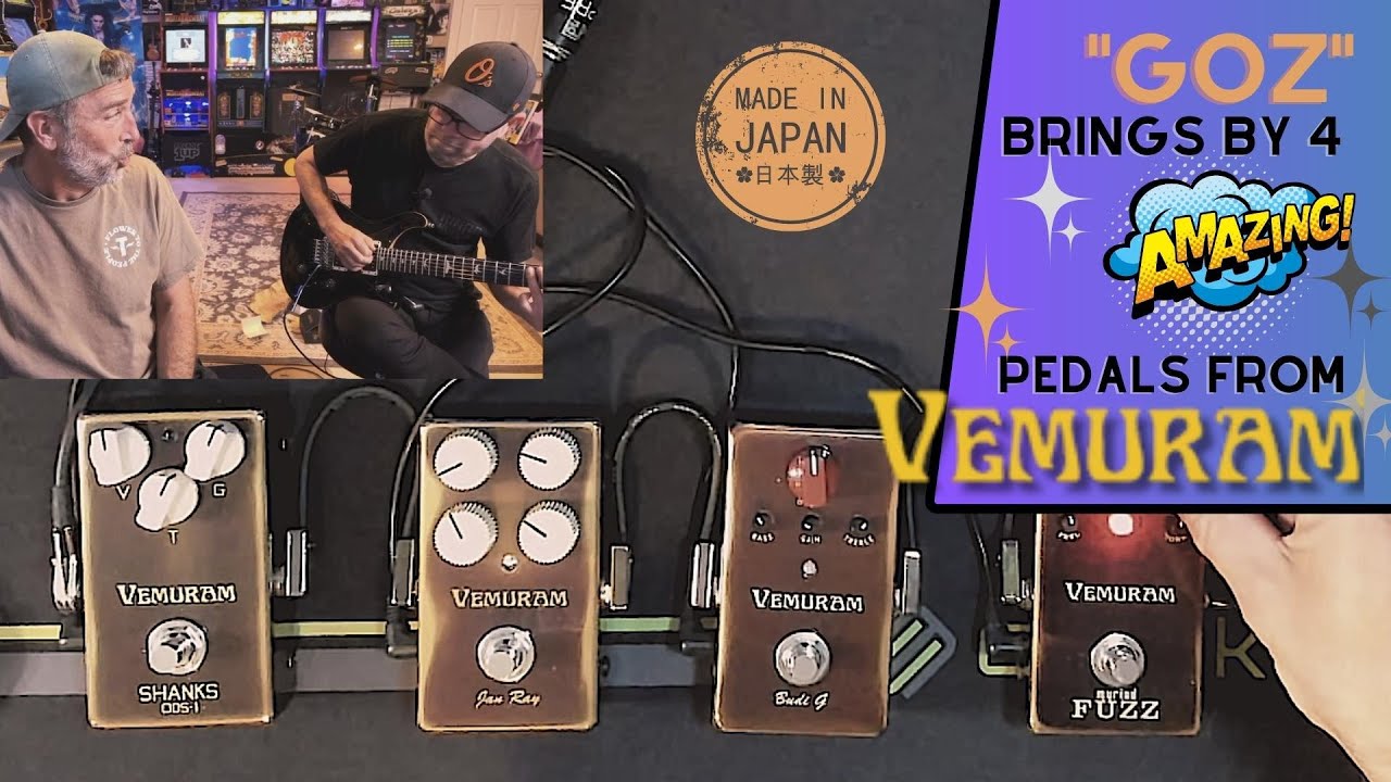 Vemuram pedals are INCREDIBLE! Goz breaks from Toto tour to stop by and show these beauties off.