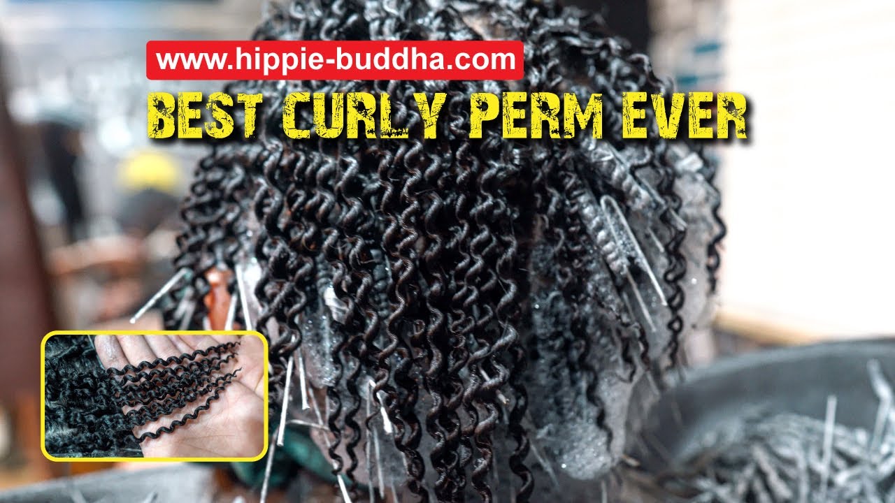 BEST CURLY PERMING WITH STRAIGHT HAIR ( Hair Transformation without cut ) Afro natural hair texture