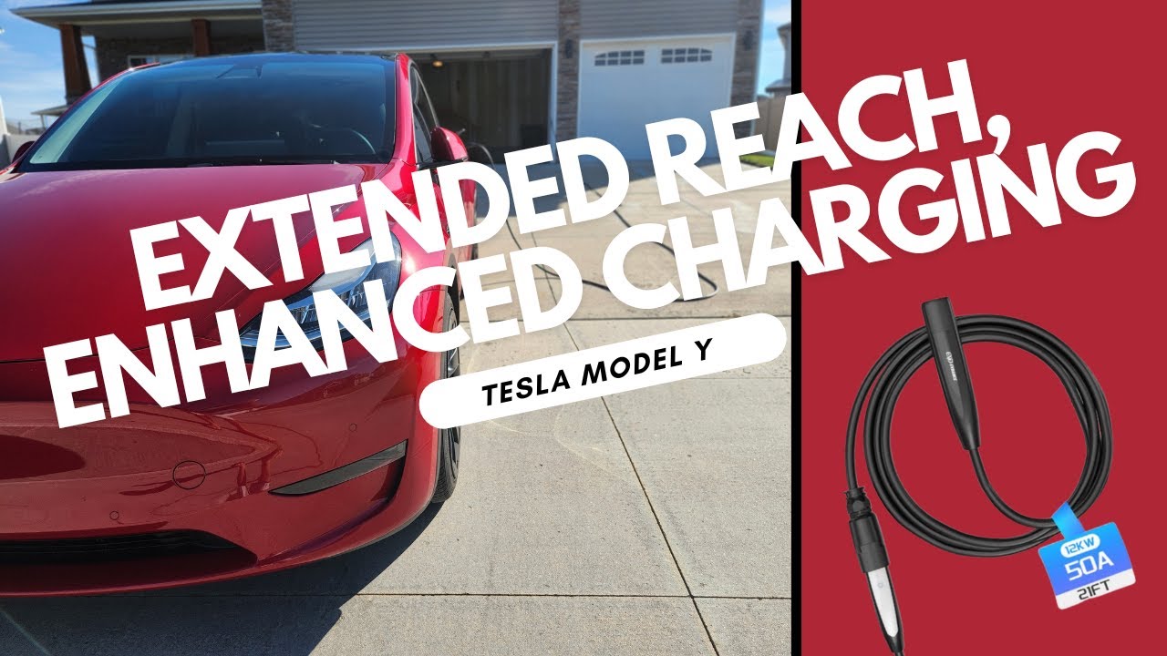 Extend Your EV Charger's Reach: EVDANCE Tesla/EV Charging Extension Cable - Tesla Model Y