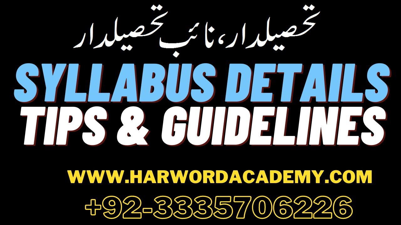 Tehsildar /Naib Tehsildar Syllbus Details and Guidelines/Tips for Best Preparation (Key for Success)