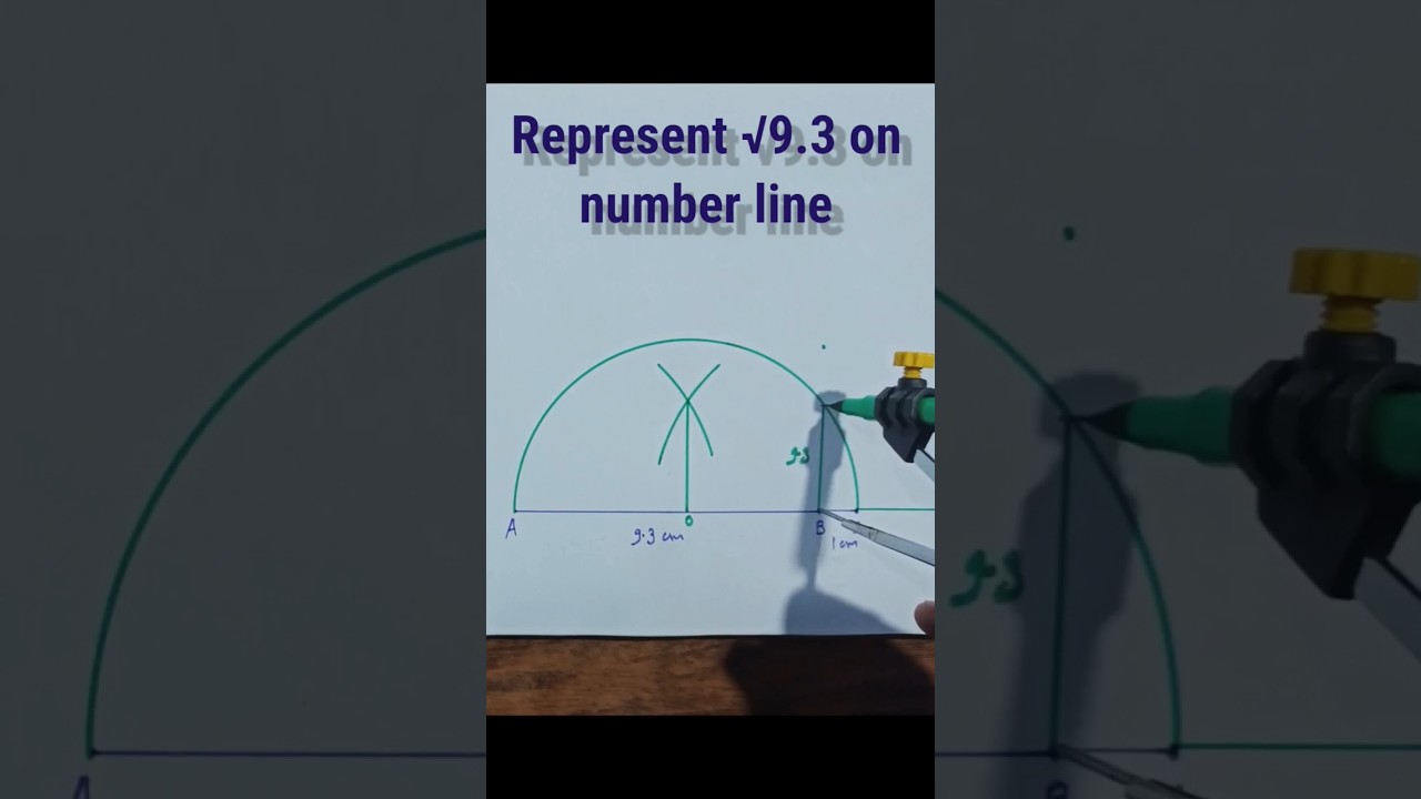 represent root 9.3 on number line l how to represent root 9.3 on number line #shorts #video #viral