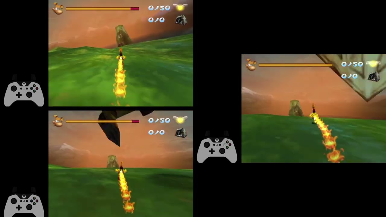 Rayman 2 - Iron Mountains 2 Shell Routes Comparison