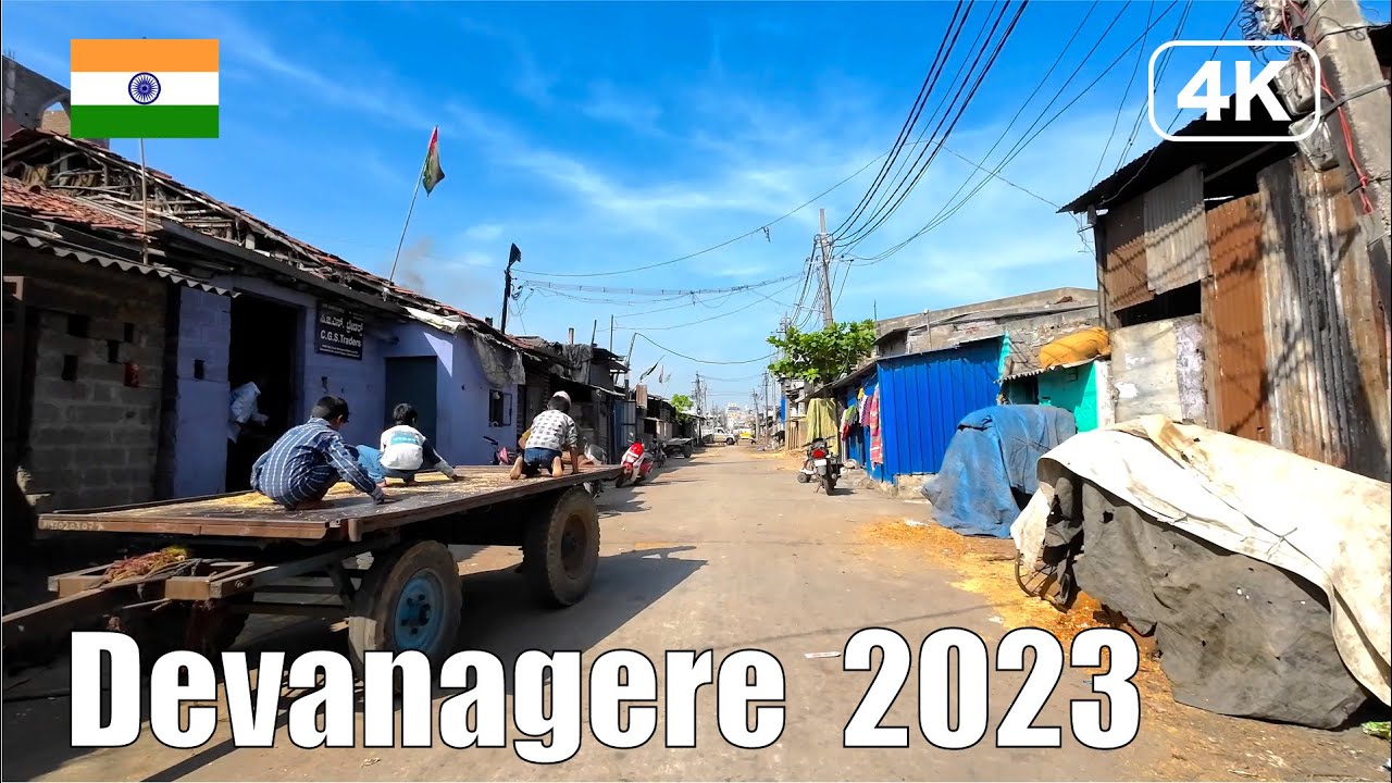 【India Drive 4K】Davanagere Karnataka 2023