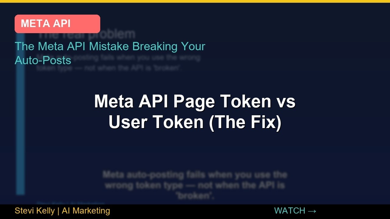 Meta API Page Token vs User Token: The Complete Fix