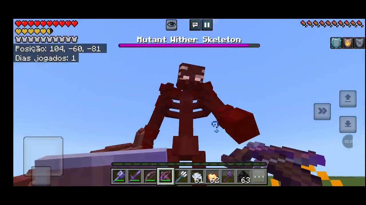 3 Mutantes e um wither vs mim
