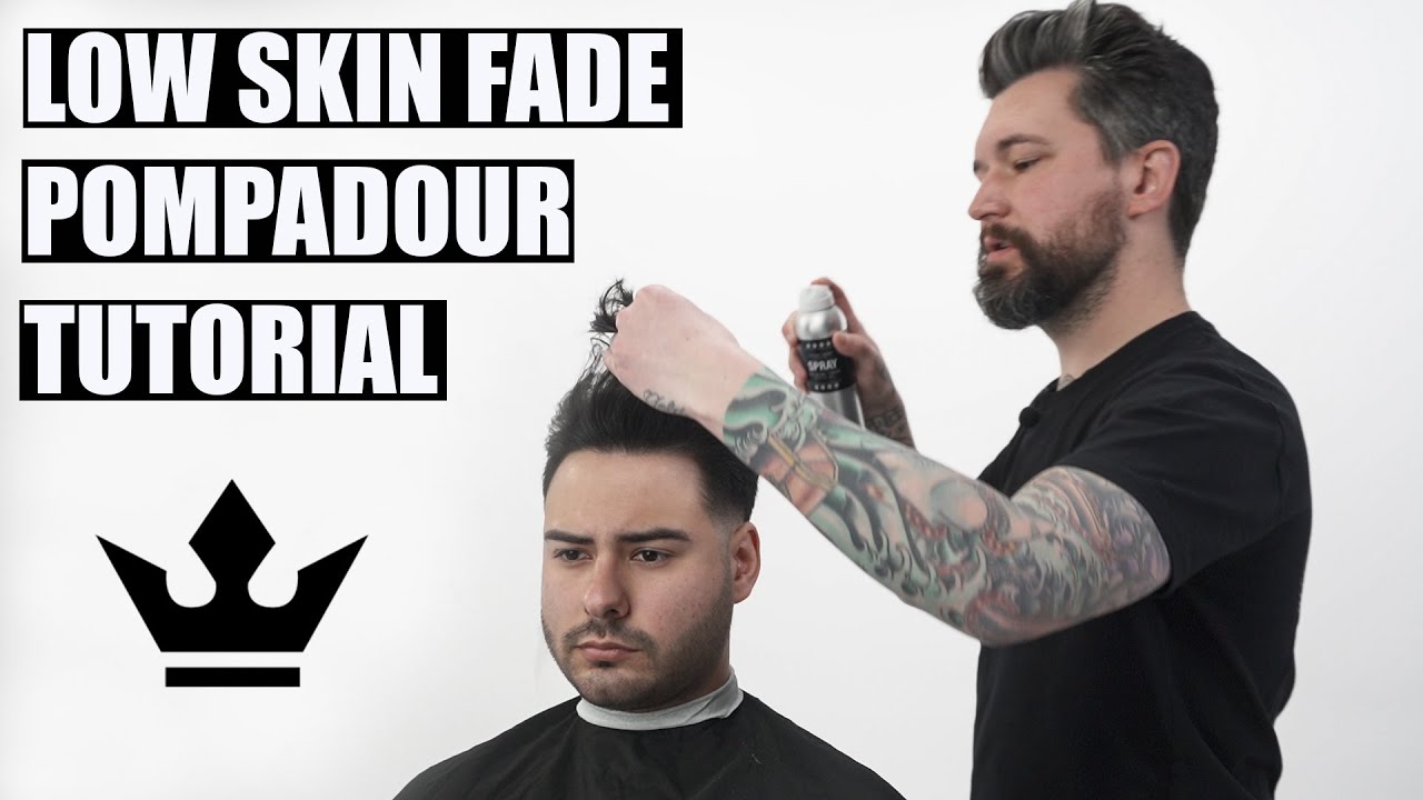 HOW TO CUT a low skin fade pompadour w/ Anthony The Barber