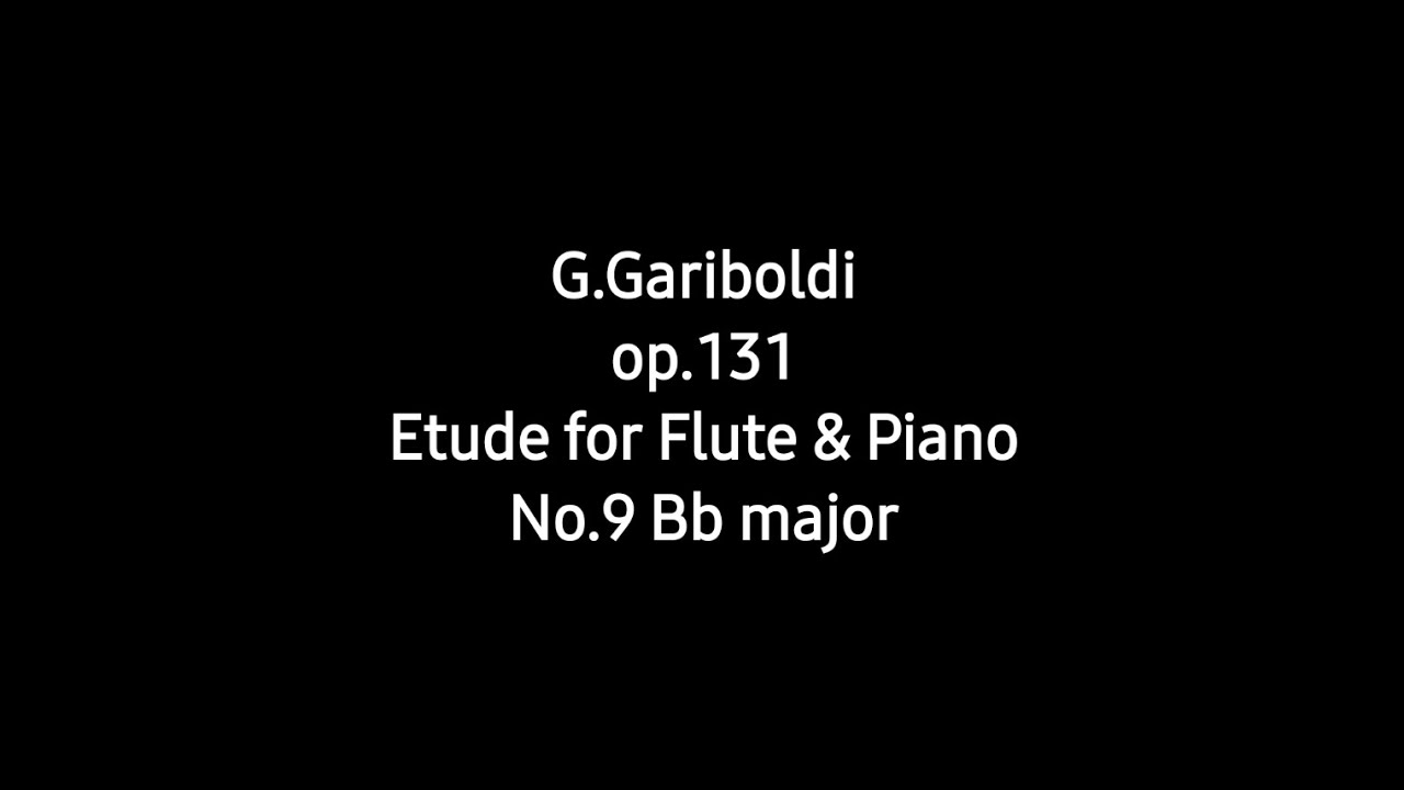G.Gariboldi etude op.131 No.9 Bb major for Flute & Piano accompaniment