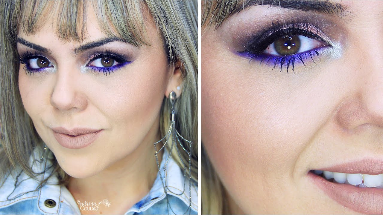 Maquiagem Rosa Chic e Roxo Vibrante - Tem Beijo no Final! Andreza