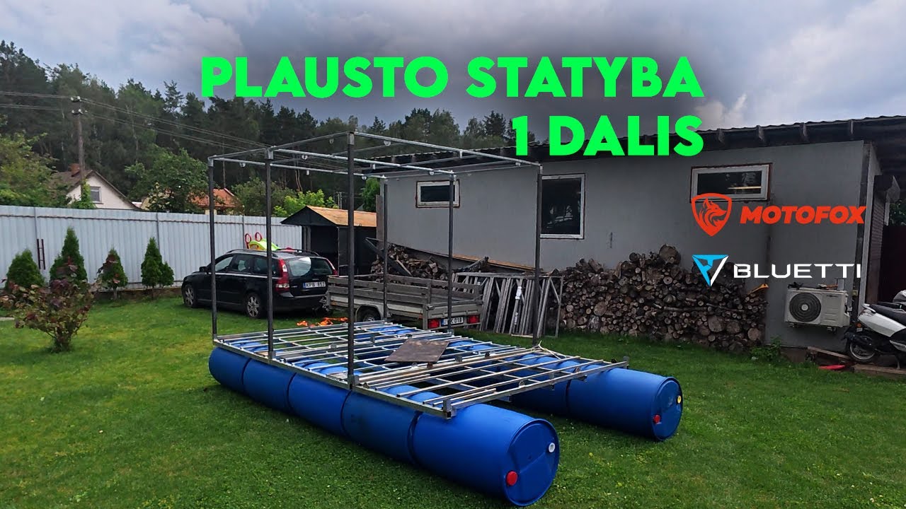 Plaustas iš CFMOTO Dėžių + BLUETTI Elektros Stotelė