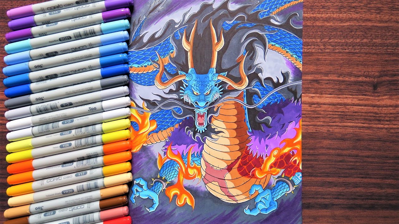 Drawing Kaido | Transforms Into a Dragon - One Piece