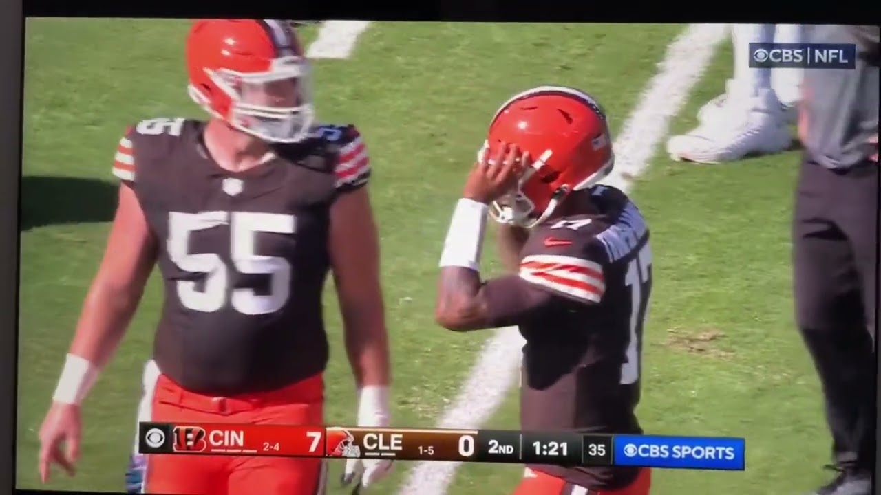 DeShaun Watson leg injury (appears to be torn Achilles) Bengals vs Browns Sunday, October 20, 2024