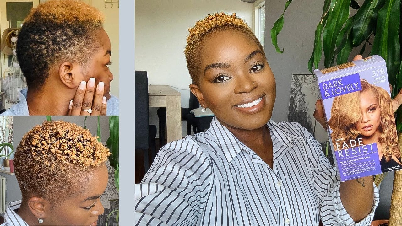 HOW I STYLE & COLOR MY TWA | Dark & Lovely Fade Resist Honey Blonde | Its Esiya