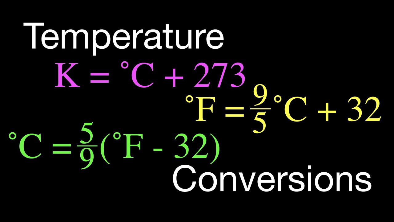Temperature Conversions: Kelvin, Celsius and Fahrenheit