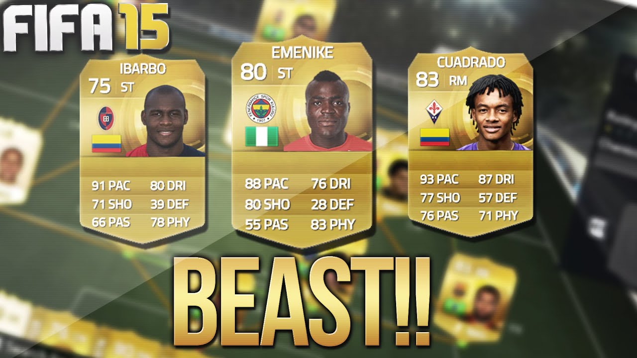 FIFA 15 - SWEATY HYBRID FT EMENIKE,IBARBO,CUADRADO - FIFA 15 ULTIMATE TEAM SQUAD BUILDER