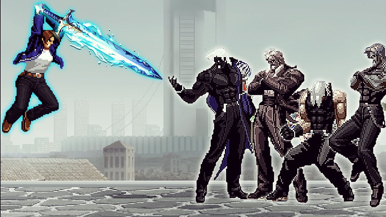 [KOF Mugen] Kyo Last Vs Ultimate Bosses Rugal Team