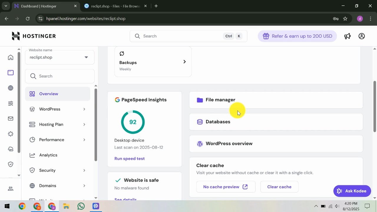 How To Use File Manager in Hostinger
